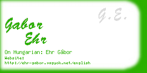 gabor ehr business card